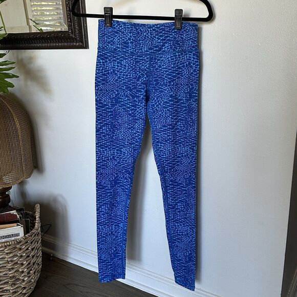 Lululemon Athletica Wunder Under Pant 6 Samba Snake Kayak Hero Blue - Picture 1 of 5
